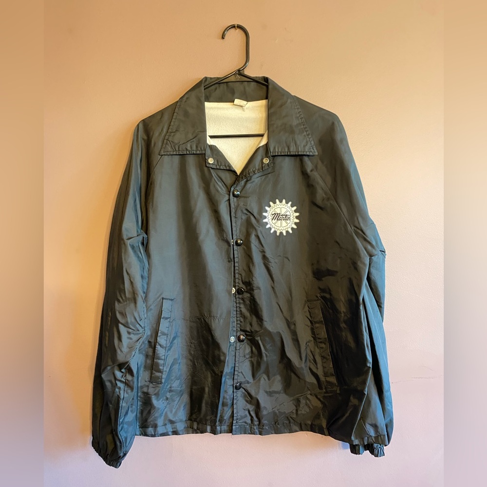 Black Button Up Windbreaker